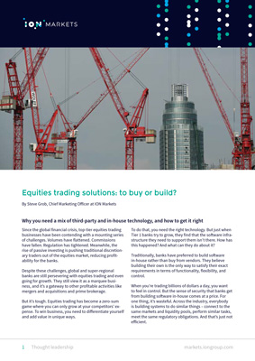 Equities trading solutions Brochure