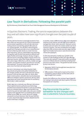 Equities Low Touch in Derivatives Brochure