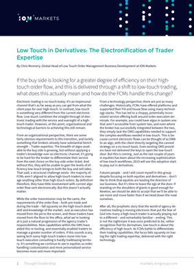 Equities Low touch in Derivatives Brochure