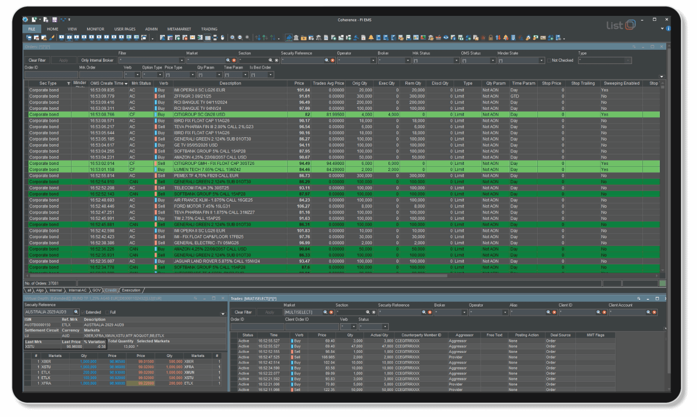 Trade as a liquidity taker on multiple D2C platforms